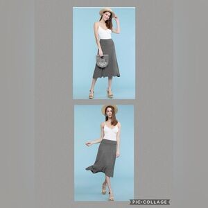 3/$30 Lock & Love Lightweight Flare Midi Pull On Closure Skirt Plus Sz XXL NWT